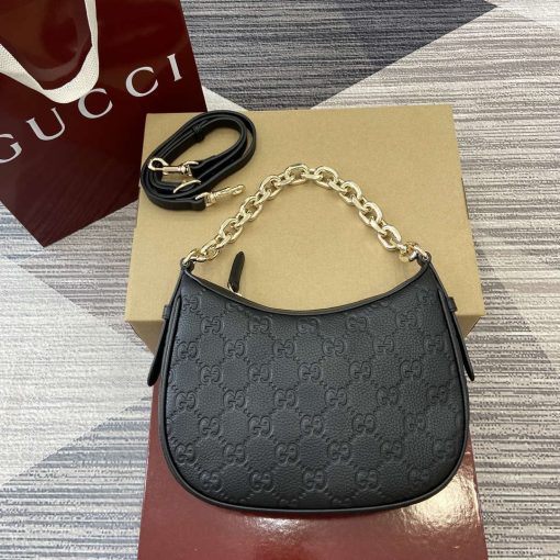 Gucci GG Emblem Small Shoulder Bag Black