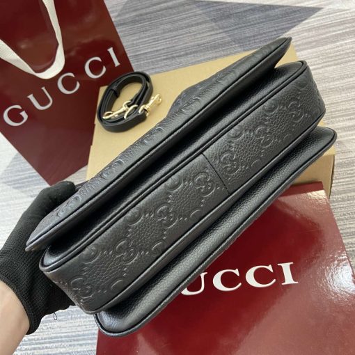 Gucci GG Emblem Small Shoulder Bag Black - Image 7