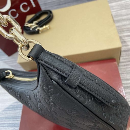 Gucci GG Emblem Small Shoulder Bag Black - Image 8