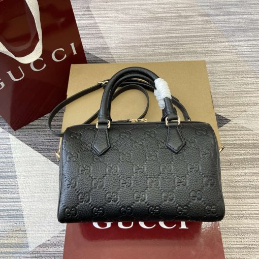 Gucci GG Emblem Small Top Handle Bag Black - Image 2