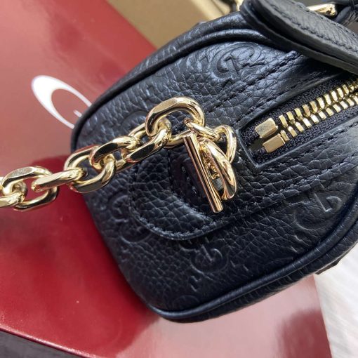 Gucci GG Emblem Super Mini Top Handle Bag Black - Image 11