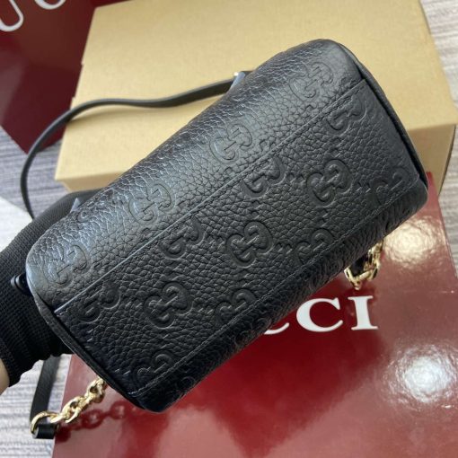 Gucci GG Emblem Super Mini Top Handle Bag Black - Image 6