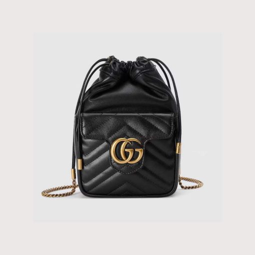 Gucci GG Marmont Mini Bucket Bag Black