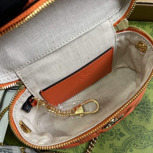 Gucci GG Matelasse Top Handle Mini Bag Orange - Image 6