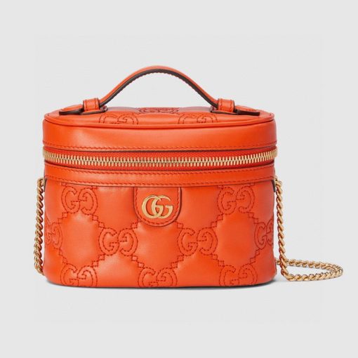 Gucci GG Matelasse Top Handle Mini Bag Orange