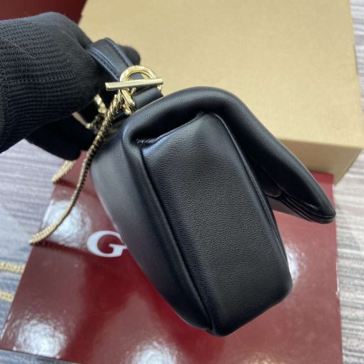 Gucci GG Milano Mini Top Handle Bag Black Puffy Leather - Image 3