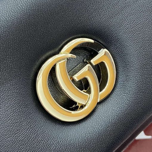 Gucci GG Milano Mini Top Handle Bag Black Puffy Leather - Image 5