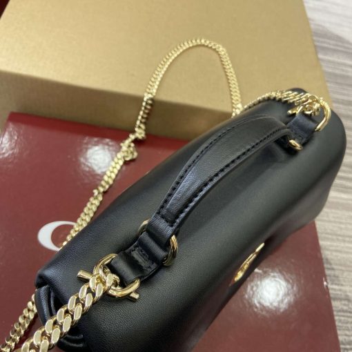 Gucci GG Milano Mini Top Handle Bag Black Puffy Leather - Image 6