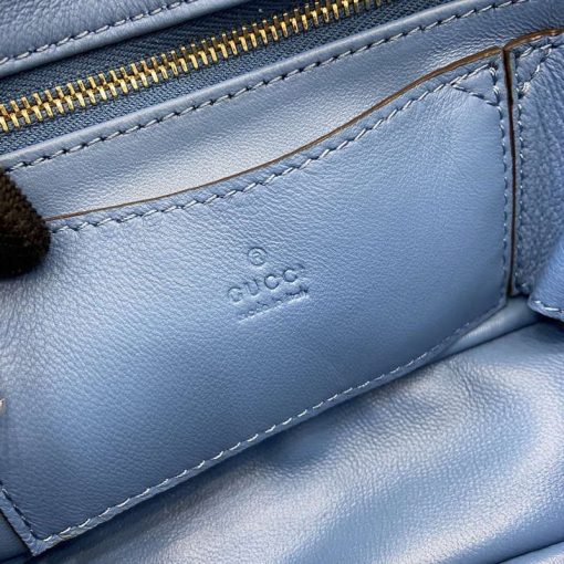 Gucci GG Milano Mini Top Handle Bag Blue GG Puffy Leather - Image 12