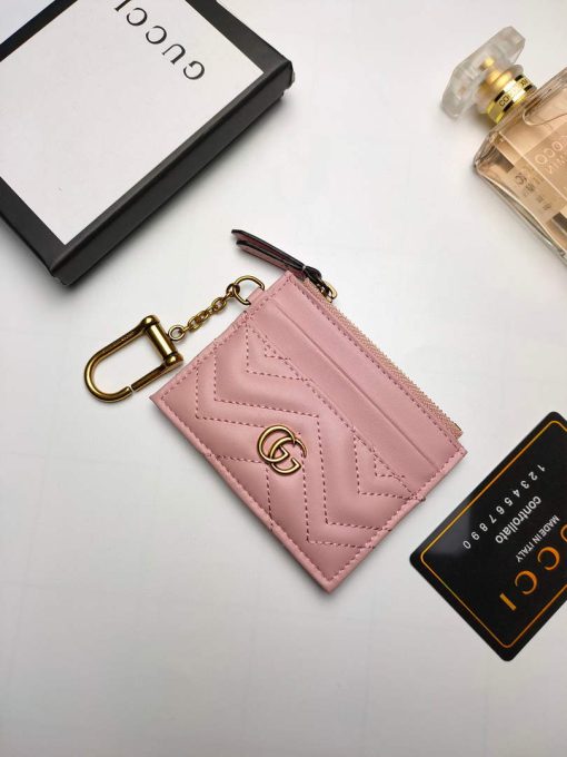 Gucci GG Marmont Keychain Wallet Pink - Image 2