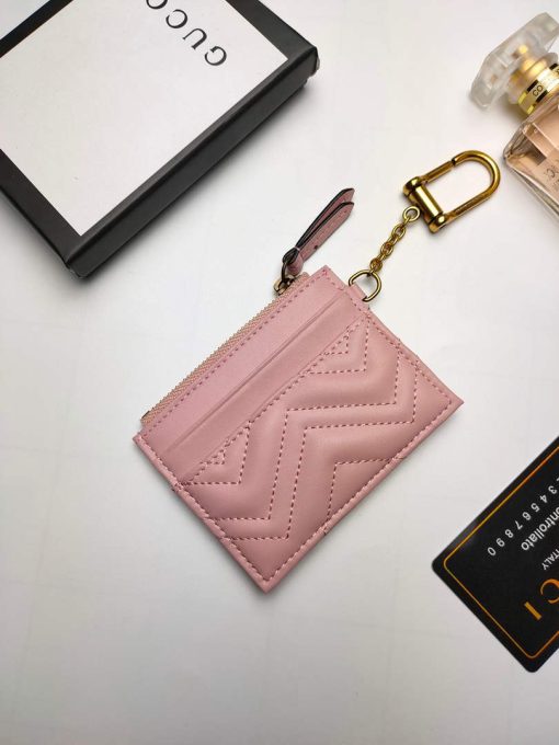 Gucci GG Marmont Keychain Wallet Pink - Image 3