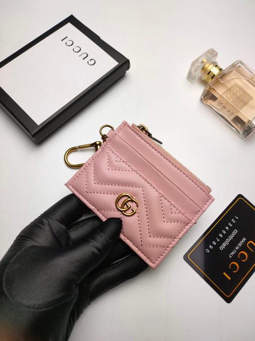 Gucci GG Marmont Keychain Wallet Pink - Image 4