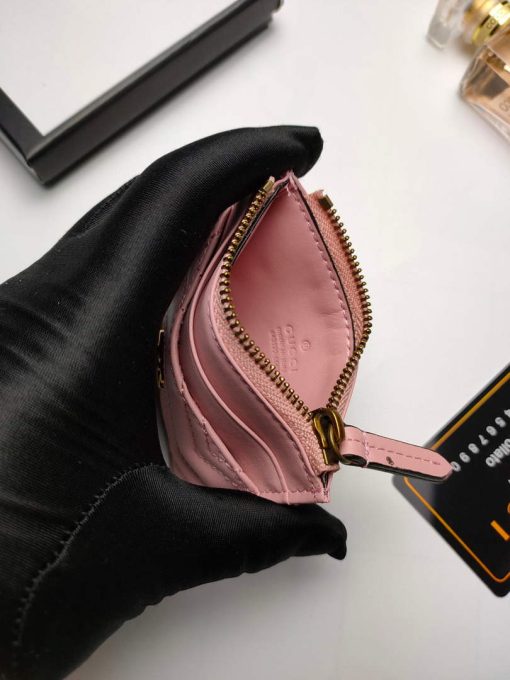 Gucci GG Marmont Keychain Wallet Pink - Image 5
