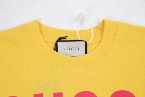 Gucci Logo print cotton jersey Men Women’s T-shirt - Image 3