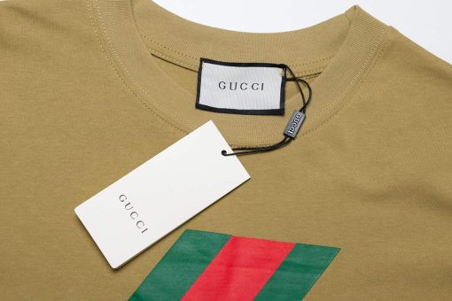Gucci Logo print cotton jersey Men Women’s T-shirt - Image 4