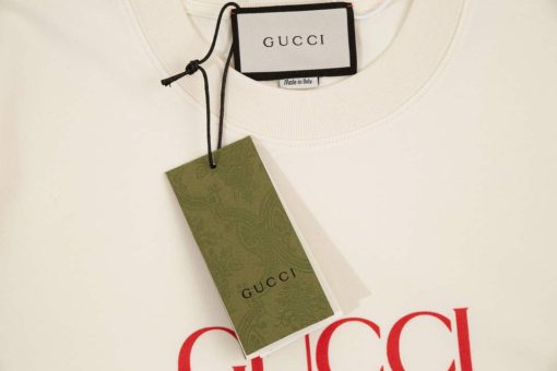 Gucci Logo print cotton jersey Men Women’s T-shirt - Image 4