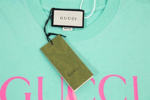 Gucci Logo print cotton jersey Men Women’s T-shirt - Image 4