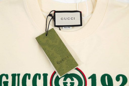 Gucci Logo print cotton jersey Men Women’s T-shirt - Image 4