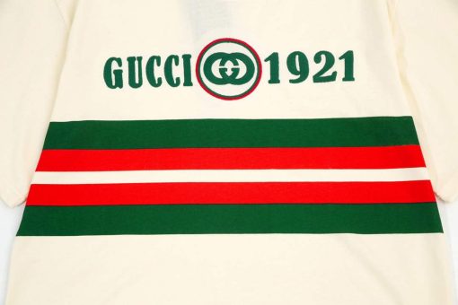 Gucci Logo print cotton jersey Men Women’s T-shirt - Image 5