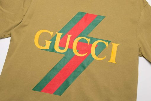Gucci Logo print cotton jersey Men Women’s T-shirt - Image 7