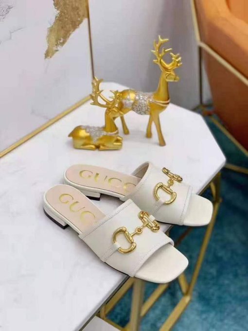 Gucci Online Exclusive Sandal With Leather White - Image 4