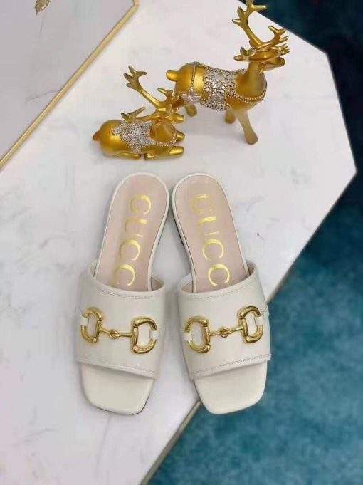 Gucci Online Exclusive Sandal With Leather White - Image 5