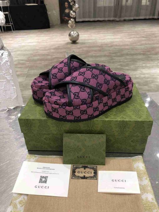 Gucci Sandals GG Multicolour Platform Sandal