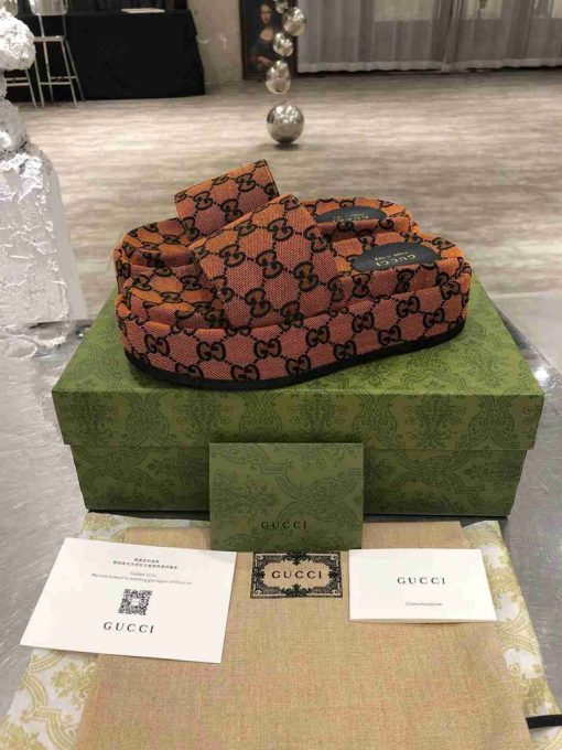 Gucci Sandals GG Multicolour Platform Sandal
