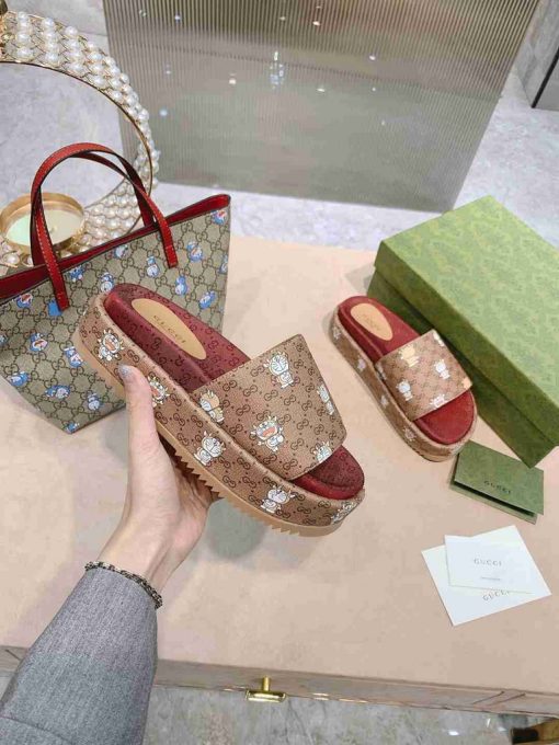Gucci Sandals GG Multicolour Platform Sandal