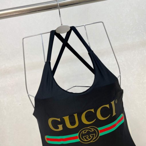 Gucci Sparkling swimsuit with Gucci logo Black - Image 2