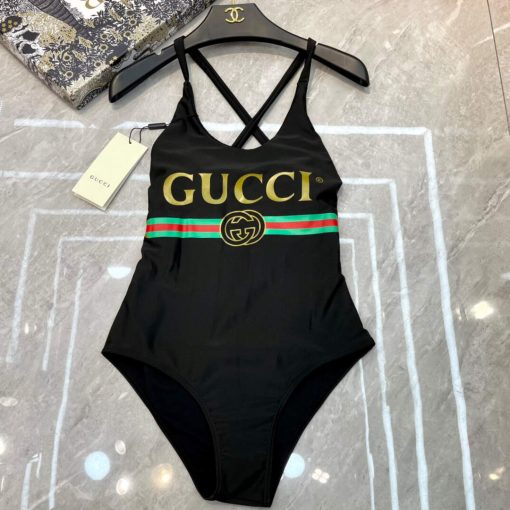 Gucci Sparkling swimsuit with Gucci logo Black - Image 6