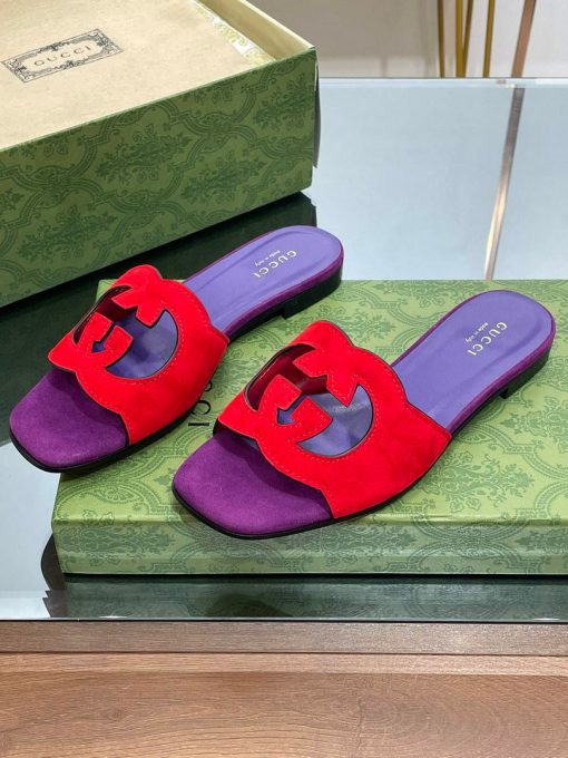 Gucci Women’s Interlocking G cut-out slide sandal - Image 2