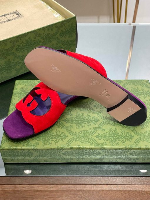 Gucci Women’s Interlocking G cut-out slide sandal - Image 4