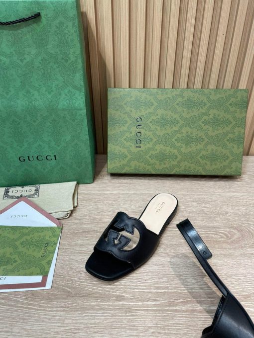 Gucci Women’s Interlocking G cut-out slide sandal - Image 8