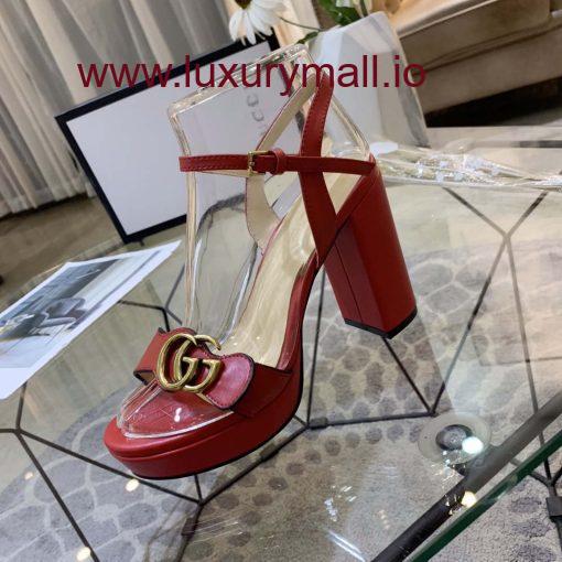 Gucci Women’s Leather platform espadrille GG Sandals - Image 4