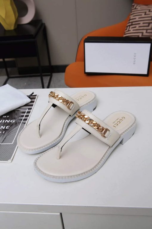 Gucci Women’s Leather thong Sandal Designer Slippers