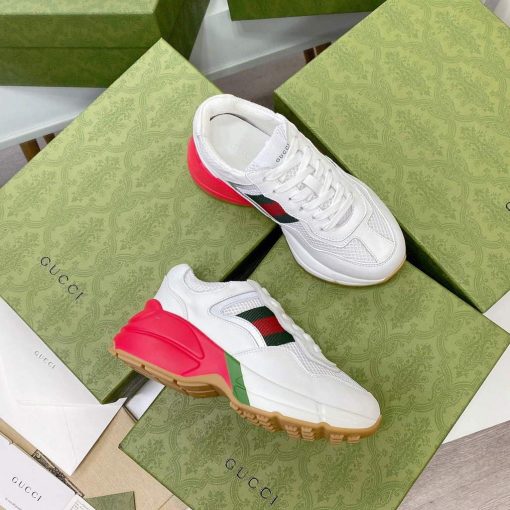 Gucci Women’s Men’s Rhyton Sneaker White - Image 2