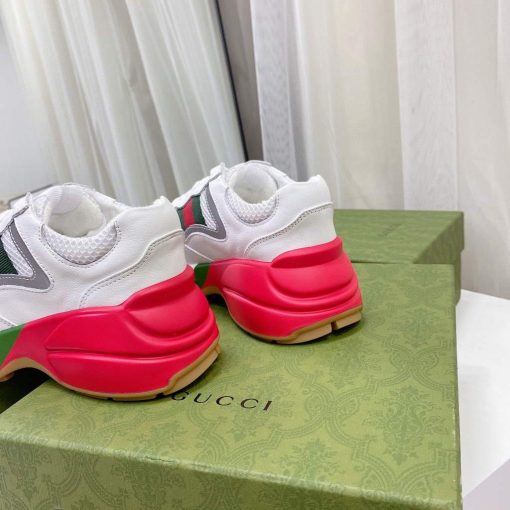 Gucci Women’s Men’s Rhyton Sneaker White - Image 3