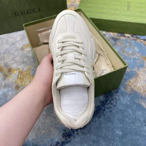Gucci Women’s Men’s Rhyton Sneaker with Star Beige - Image 5
