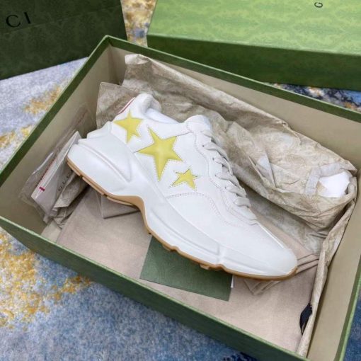 Gucci Women’s Men’s Rhyton Sneaker with Star Beige