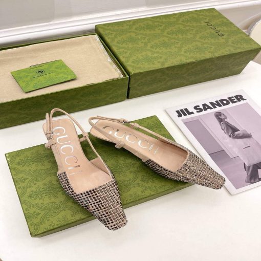 Gucci Women’s Slippers Designer Gucci Sandals Flats Shoes - Image 3