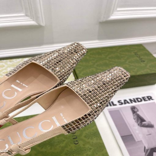 Gucci Women’s Slippers Designer Gucci Sandals Flats Shoes - Image 5
