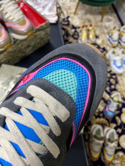 Gucci Women’s Ultrapace R Leather Sneaker Blue and Black - Image 7