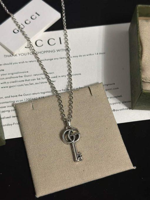 Gucci gucci double g key necklace silver