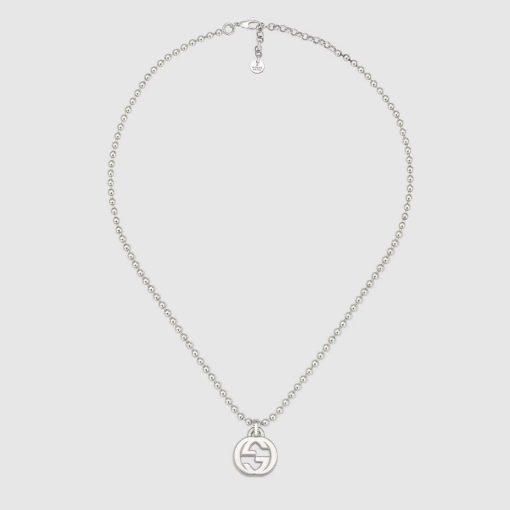 Gucci gucci nterlocking necklace silver - Image 2