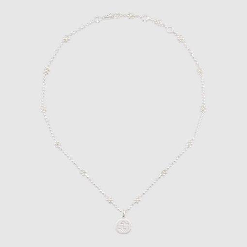 Gucci gucci nterlocking necklace silver - Image 2