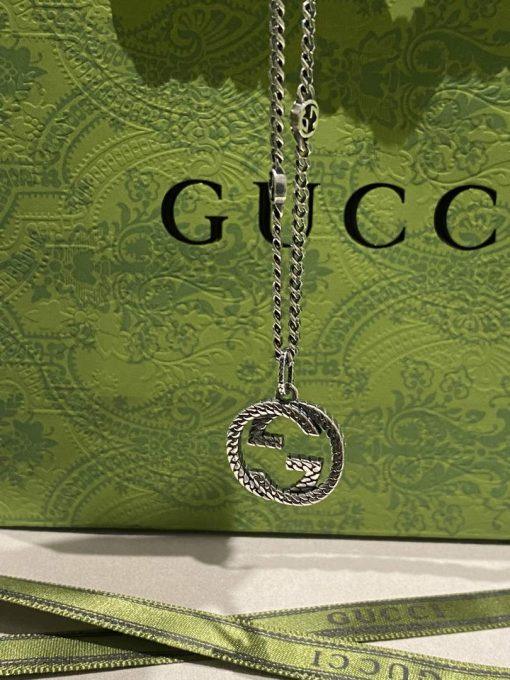 Gucci gucci nterlocking necklace silver - Image 4