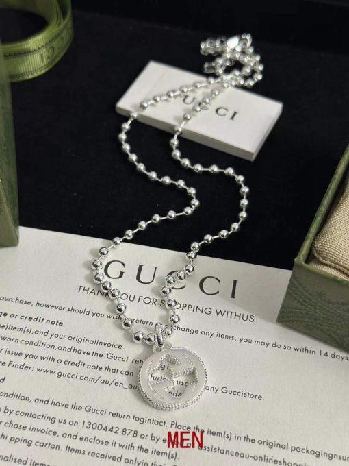 Gucci gucci nterlocking necklace silver - Image 5