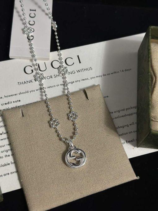 Gucci gucci nterlocking necklace silver - Image 5