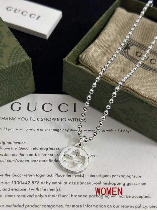 Gucci gucci nterlocking necklace silver - Image 10